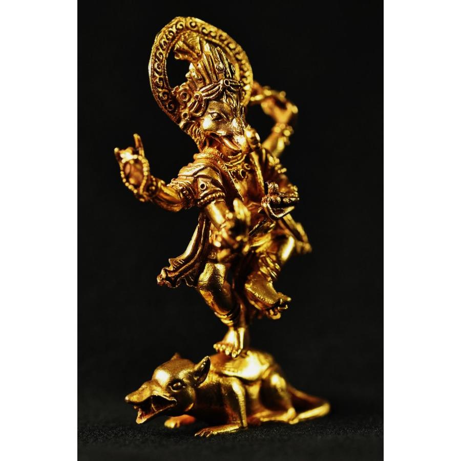 ガネーシャ 銅造鍍金彫金仕上げ : 仏像仏画チベット美術卸の天竺堂 