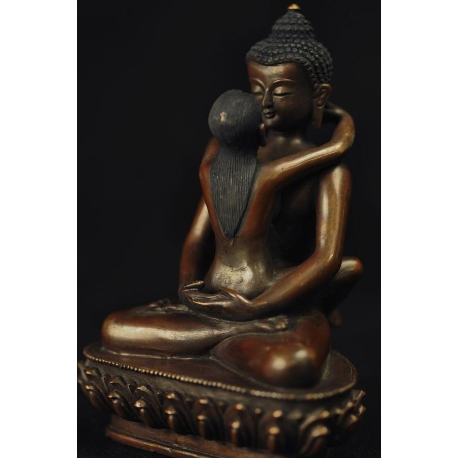 歓喜仏（ヤブユム）銅造彫金仕上げ : 仏像仏画チベット美術卸の天竺堂