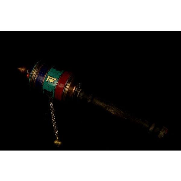 マニ車 チベット 仏具 マニ車 古い 経典入り ｜マニ車 西蔵 （チベット