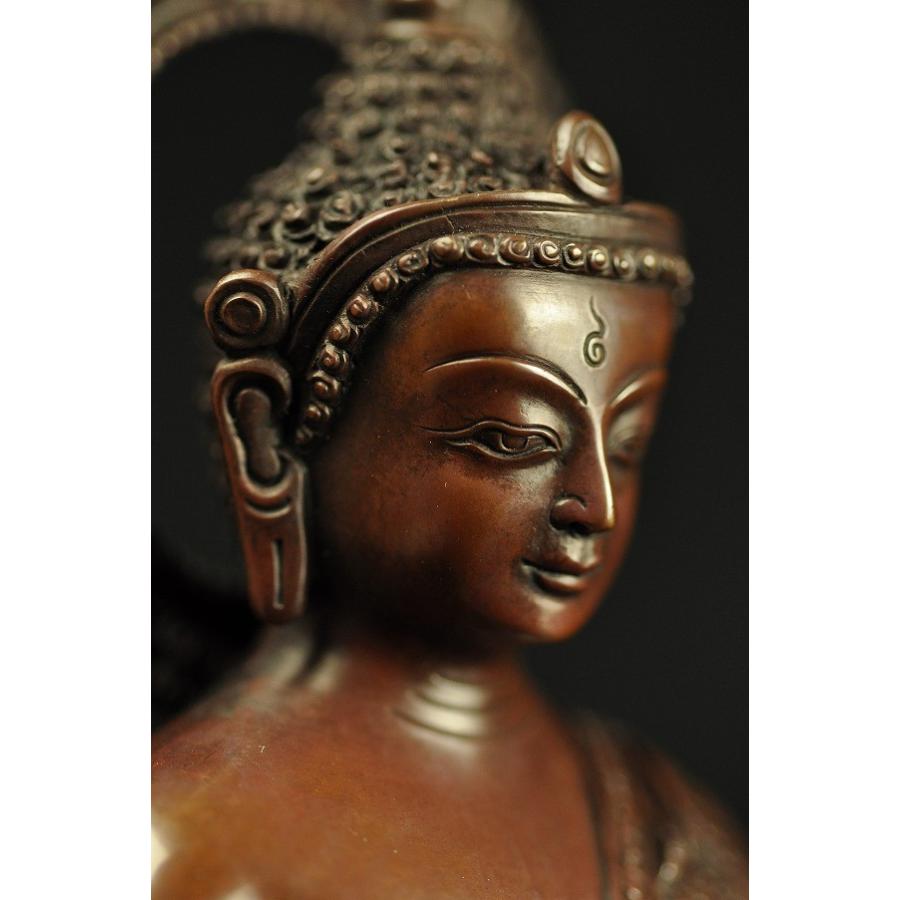 宝冠釈迦如来銅造彫金仕上げ : 仏像仏画チベット美術卸の天竺堂 宝冠釈迦如来銅造彫金仕上げ : 仏像仏画チベット美術卸の天竺堂