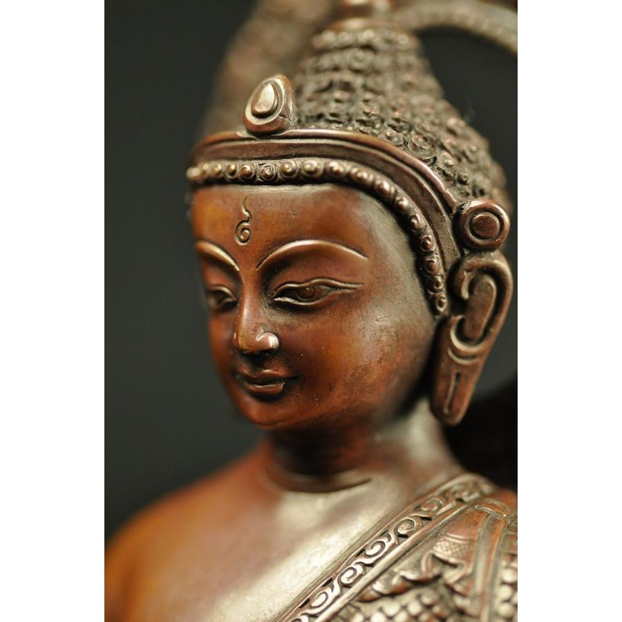 宝冠釈迦如来銅造彫金仕上げ : 仏像仏画チベット美術卸の天竺堂 宝冠釈迦如来銅造彫金仕上げ : 仏像仏画チベット美術卸の天竺堂