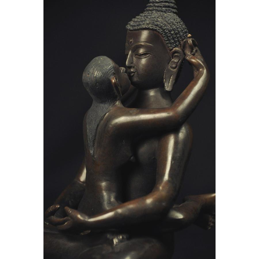 歓喜仏（ヤブユム）銅造彫金仕上げ : 仏像仏画チベット美術卸の天竺堂