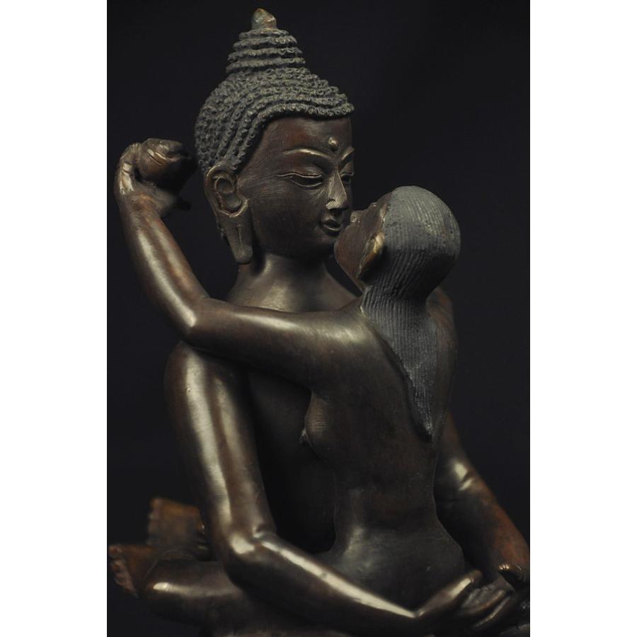歓喜仏（ヤブユム）銅造彫金仕上げ : 仏像仏画チベット美術卸の天竺堂