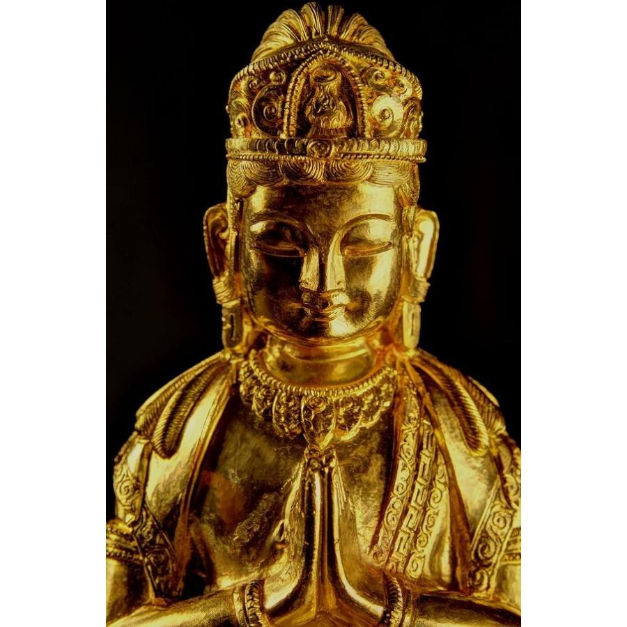 勢至菩薩 純金製打ち出し : 仏像仏画チベット美術卸の天竺堂 勢至菩薩 純金製打ち出し : 仏像仏画チベット美術卸の天竺堂