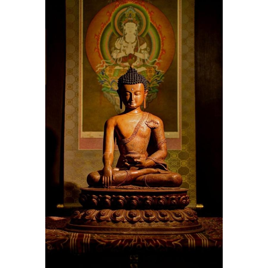 銅製　仏像 細かい彫刻　お釈迦様 釈迦如来 釈迦如来像銅造彫金仕上げ : 仏像仏画チベット美術卸の天竺堂 - 通販