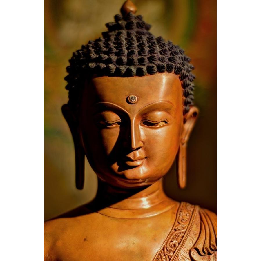 釈迦如来像銅造彫金仕上げ : 仏像仏画チベット美術卸の天竺堂 - 通販