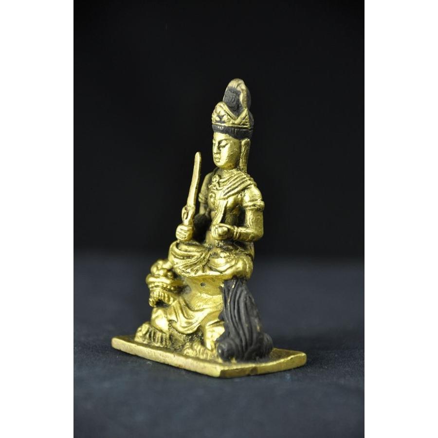 極小仏像 文殊菩薩 銅造鍍金仕上げ（金銅仏） : 仏像仏画チベット美術