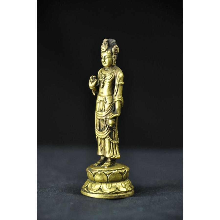 極小仏像 観音菩薩 銅造鍍金仕上げ（金銅仏） : 仏像仏画チベット美術