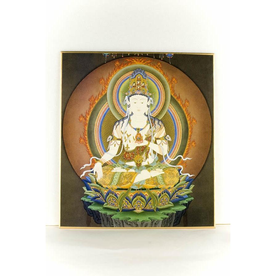 仏画色紙 丑・寅歳の守り本尊 虚空蔵菩薩 : 仏像仏画チベット美術卸の