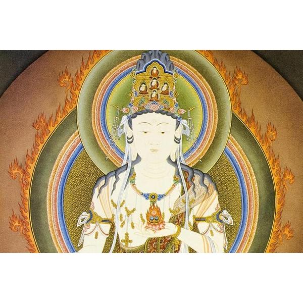 仏画色紙 丑・寅歳の守り本尊 虚空蔵菩薩 : 仏像仏画チベット美術卸の