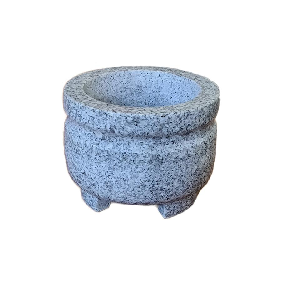 【注目の品】丸香炉 約15cm×高さ11cm 約2.5kg 完成品 置くだけ 韓国産 白御影石の画像
