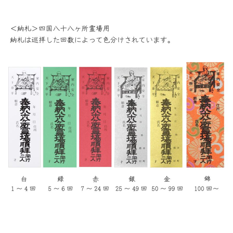 納札 納め札 四国八十八ヶ所用 100枚 白色 メール便送料無料 : 御朱印