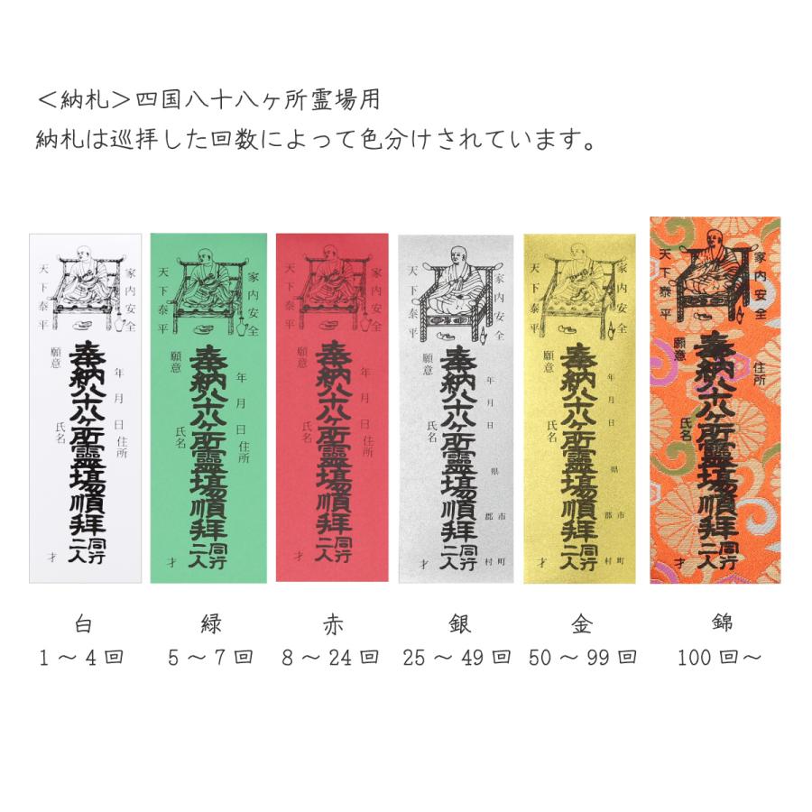 納札 納め札 四国八十八ヶ所用 100枚 銀色 送料込み （※送料無料は