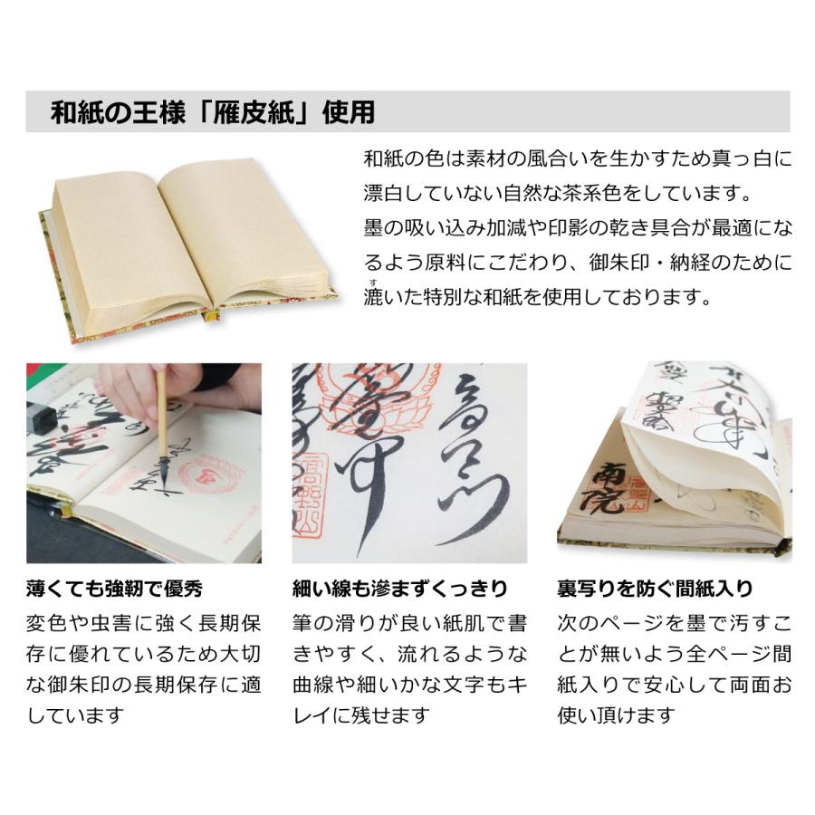 四国霊場八十八ヶ所 納経帳 線描画入り ミニサイズ 青色 紺色 ビニール