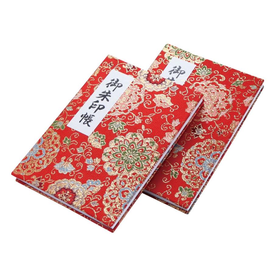 御朱印帳 カバー付 蛇腹式 40ページ 華紋唐草 赤色 : 御朱印帳の高野山