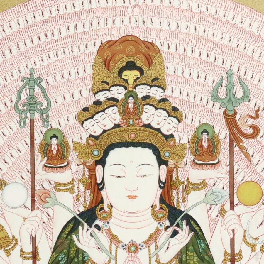 仏画　絹本着色　千手観世音菩薩　今井白洞 S 仏画 絹本着色 千手観世音菩薩 今井白洞 S