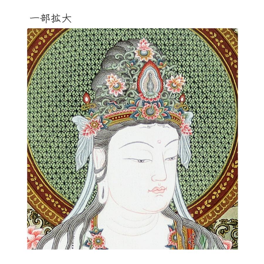 仏画色紙 勢至菩薩 右向き 緑 送料無料 送料込み （※送料無料はメール