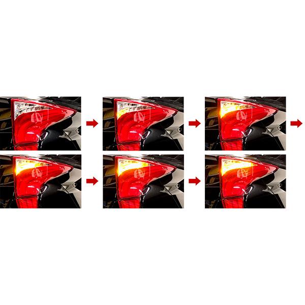 ジュエル LED テールランプ REVO シーケンシャル プリウス 50系 ハーフレッド/クローム ヴァレンティ/Valenti TT50PRI-HC-1｜hotroad｜02