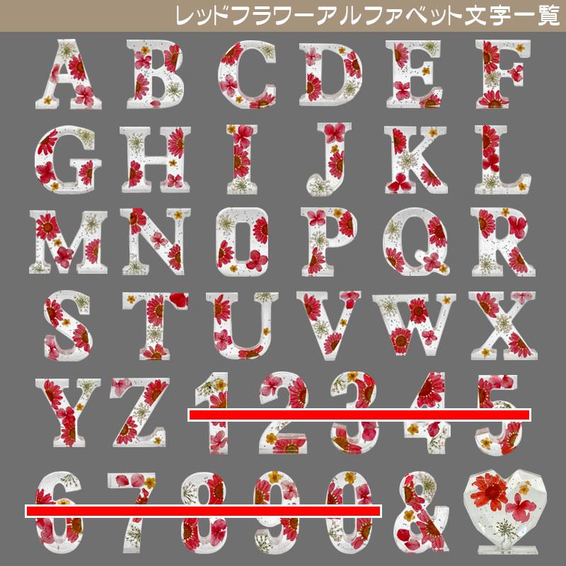 イニシャルオブジェ A〜M 中型 (H)6cm×(D)2cm ハーバリウム風 花 イニシャルオブジェ A〜M 中型 (H)6cm×(D)2cm ハーバリウム風 花