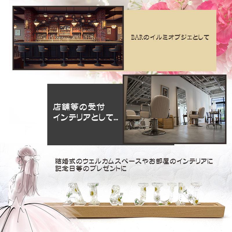 イニシャルオブジェ A〜M 中型 (H)6cm×(D)2cm ハーバリウム風 花 イニシャルオブジェ A〜M 中型 (H)6cm×(D)2cm ハーバリウム風 花