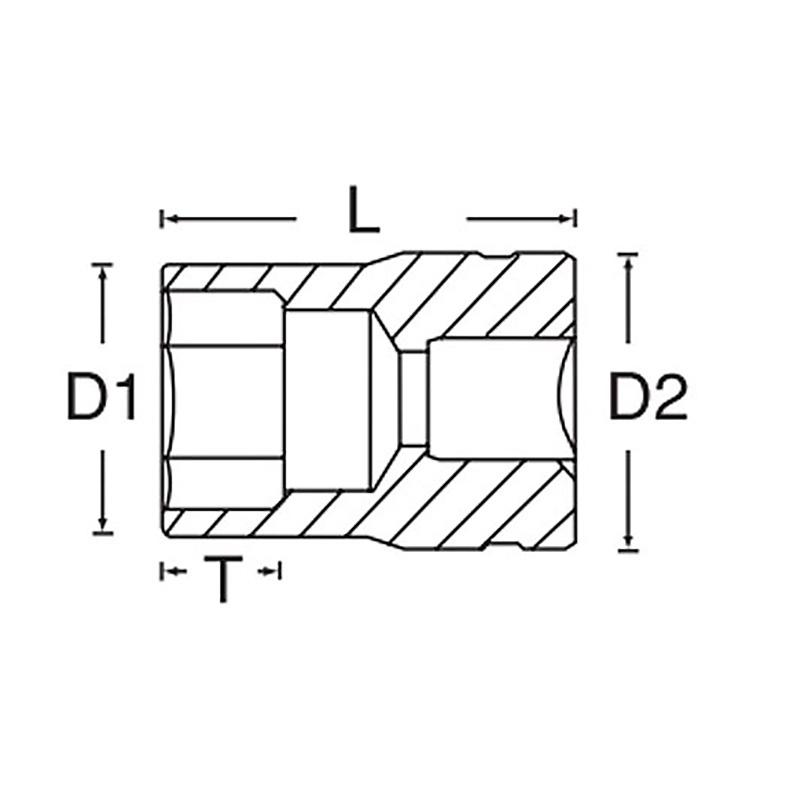 1/4DR 1/4"SQ 9mm ソケット (6角) SIGNET(シグネット) 11309｜hotroad｜02