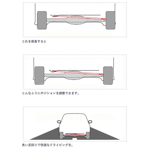 ラテラルロッド ローダウン時の空間的関係自然調整 ソリオ MA15S 23/1〜 RSR LTS0010B