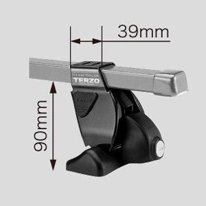 TERZO ☆EF14BL ルーフオンフットセット ☆バー2本 スノーボード