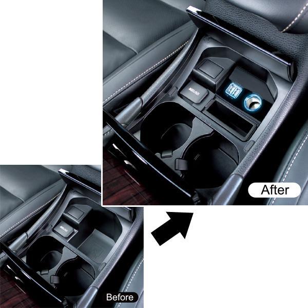 槌屋ヤック 60系 ハリアー専用設計 コンソール電源BOX 増設USBポート+