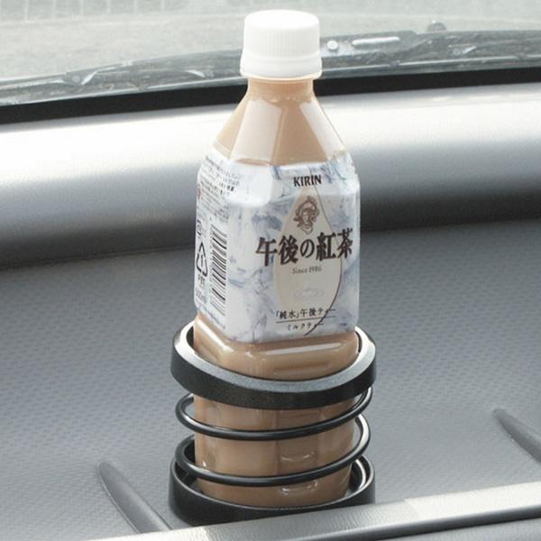 槌屋ヤック 槌屋ヤック：ドリンクホルダー ペットボトル 車 缶 黒 両面