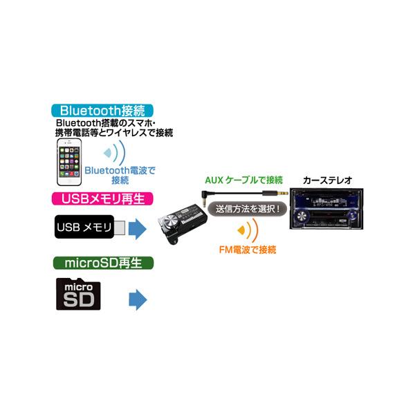 Bluetooth4.1 FMトランスミッター 車 曲名を表示 microSDカード・USBメモリ ハンズフリー通話可能/カシムラ KD-187｜hotroad｜04