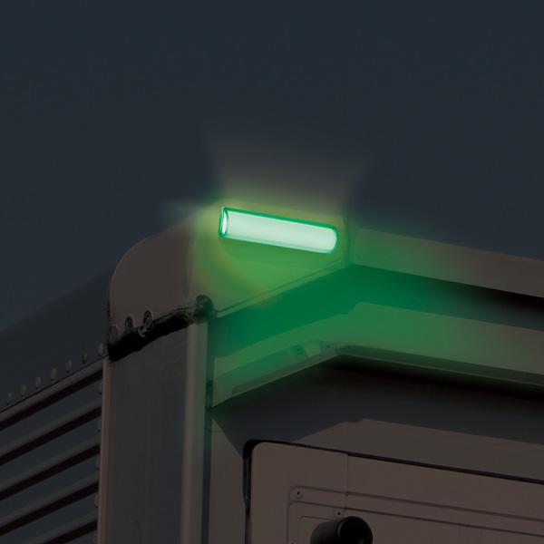 槌屋ヤック 閃光車高灯 グリーン DC12V/DC24V LED10個 面発光 特殊導