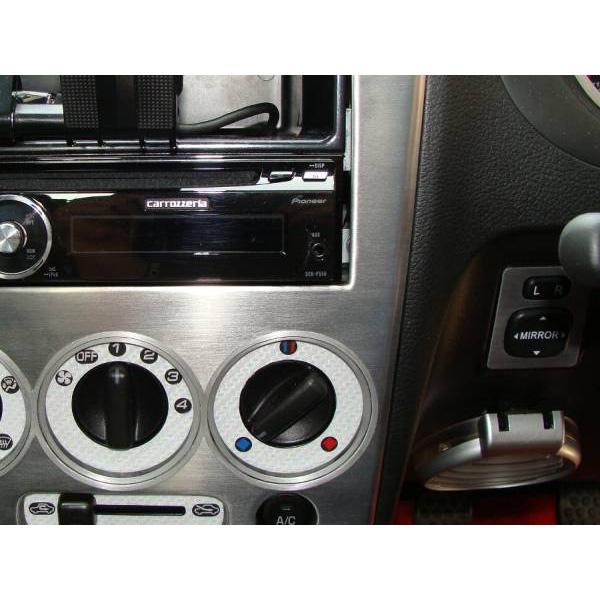 ダイハツ コペン L880K ドアミラー操作部 アルミ製パネル ヘアライン