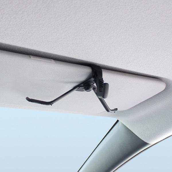 片手でサングラスキーパー バイザー差し込み 簡単収納 置くだけ 眼鏡