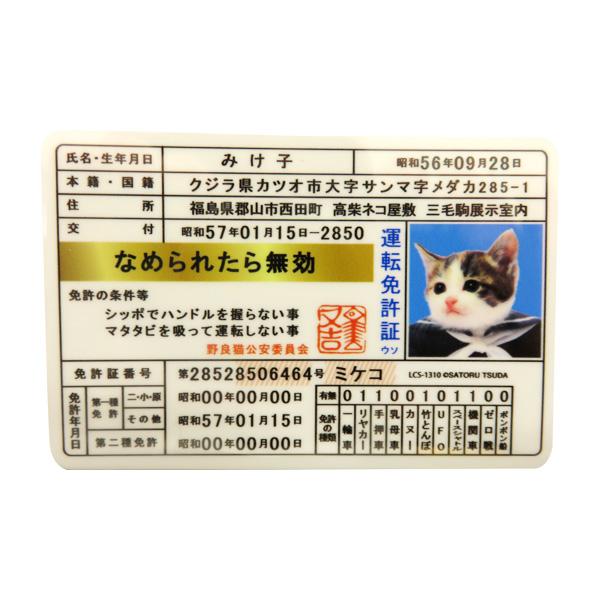 なめ猫 ステッカー 免許証 みけ子 なめんなよ デカール シール ネコ 車
