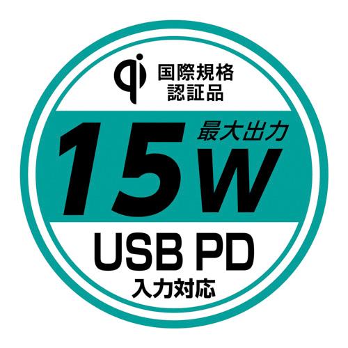 オートワイヤレスQiスマホホルダーAC 充電器 自動ホールド USBPDにも対応 15W 予備電源搭載モデル 車内 セイワ D598｜hotroad｜07