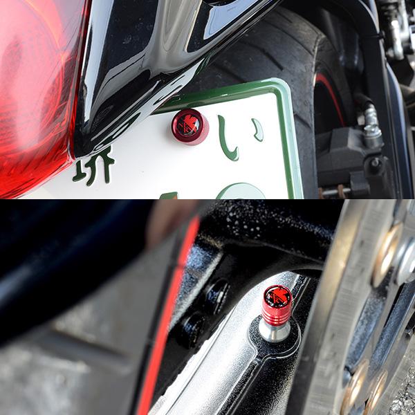 KYO-EI ネルフ バイク用ナンバープレートボルト&バルブキャップVer.2 