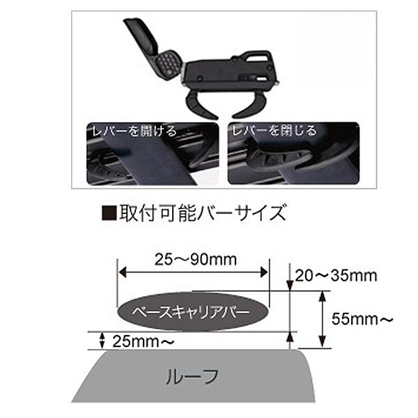 INNO メモリークランプセット 4個セット ルーフボックスオプション 