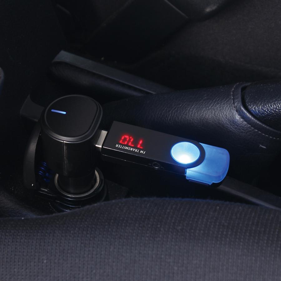 Bluetooth ver5.0 FMトランスミッター USBタイプ 音楽が車で再生出来る DC5V コンパクト ダイレクト転送 ヤック/YAC TP-228｜hotroad｜02