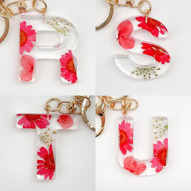 最大P14倍 12/25限定】イニシャルキーホルダー レッド N〜Z ハー