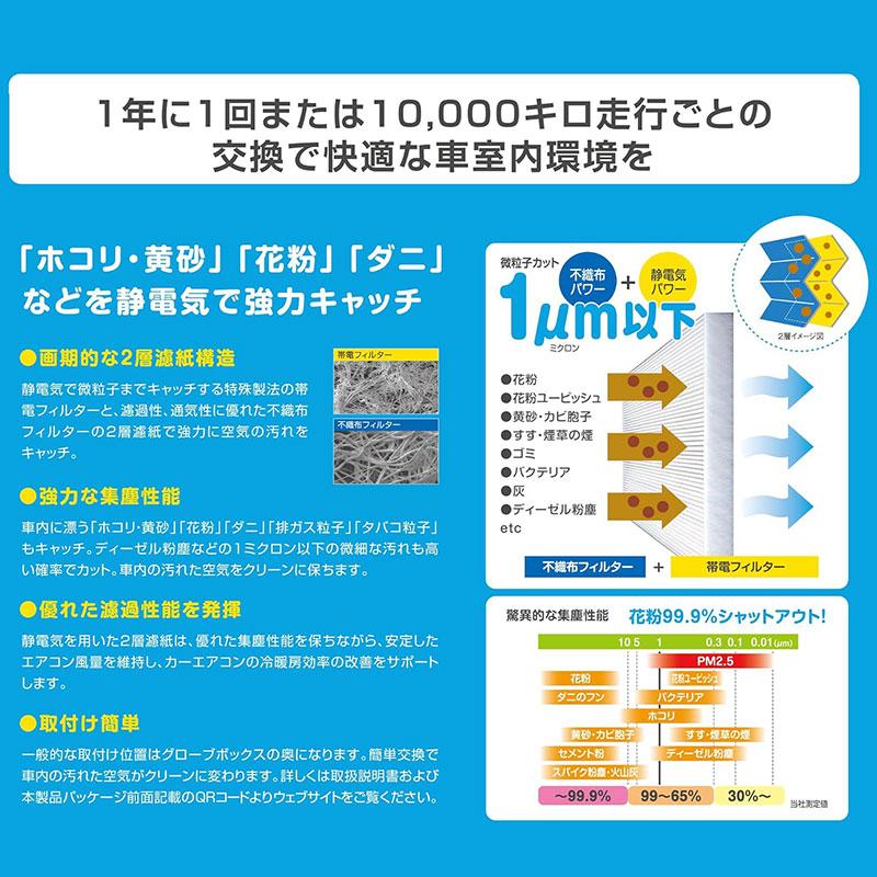 PIAA 【9/15限定 最大P11倍】エアコンフィルター カーエアコン用 純正