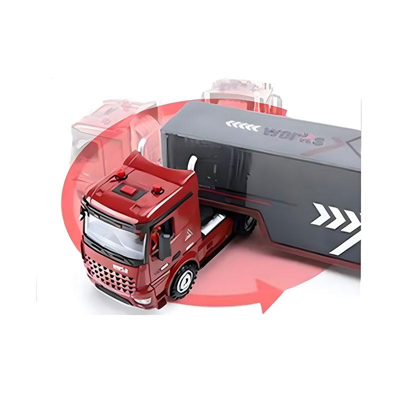 ラジコン コンテナトラック トラックトレーラー 輸送車モデル RC 2.4