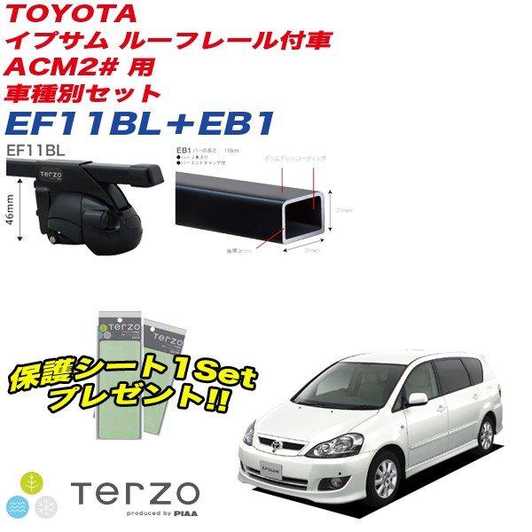 キャリア 車種別セット H13.5〜 イプサム ACM2# ルーフレール付車 テルッツォ/Terzo:EF11BL+EB1\u0026EA208R_1