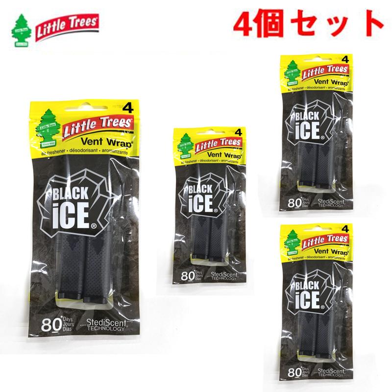 Little Trees（リトルツリー） 【4個セット】 芳香剤 ブラック・アイス