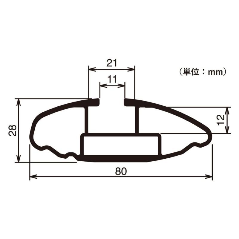 パーツ inno xb108bk INNO エアロベースバー ブラック 1075mm 1本 XB108BK : ホットロード