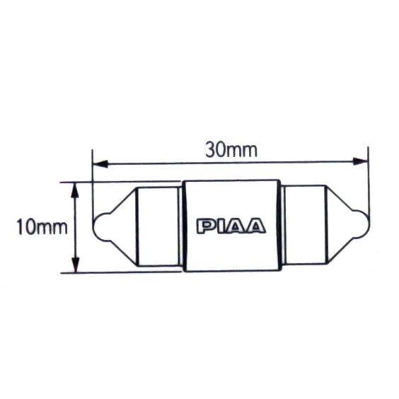 LEDバルブ T10x31（T8x29） 6500K 70lm 蒼白光 1個入り エコラインLEDシリーズ 12V専用 1.2W ルーム球・ラゲッジランプなど PIAA HS104 ht｜hotroadkasugai2｜02