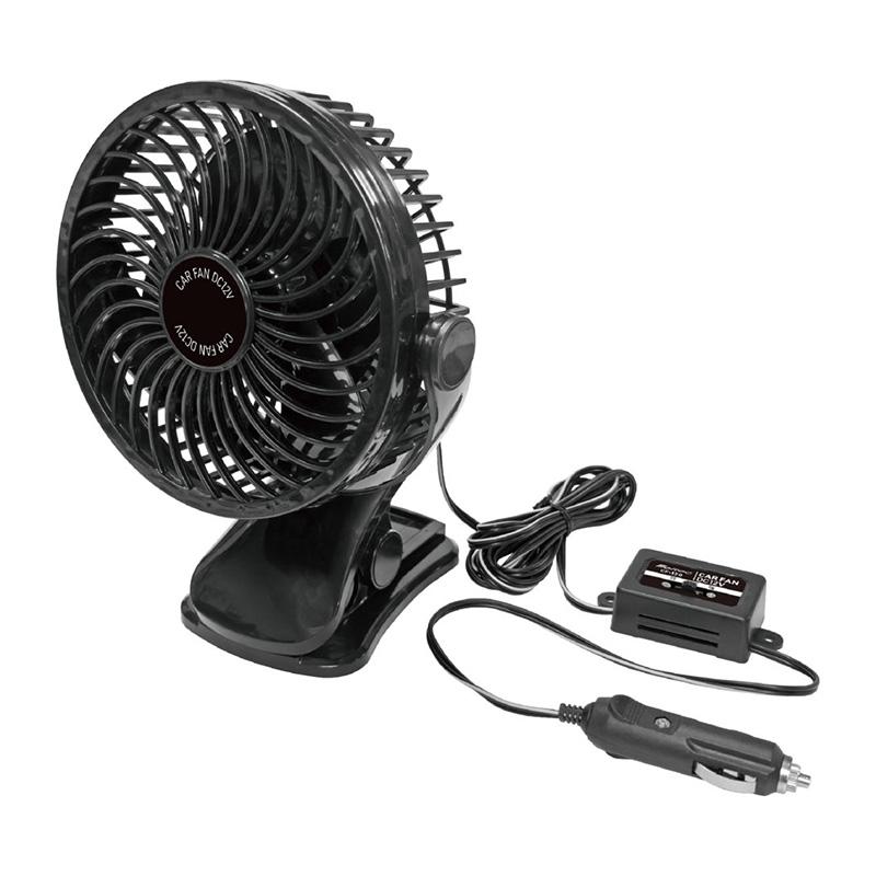 メルテック カーファン DC12V 車内扇風機 ブラック エアコン風循環