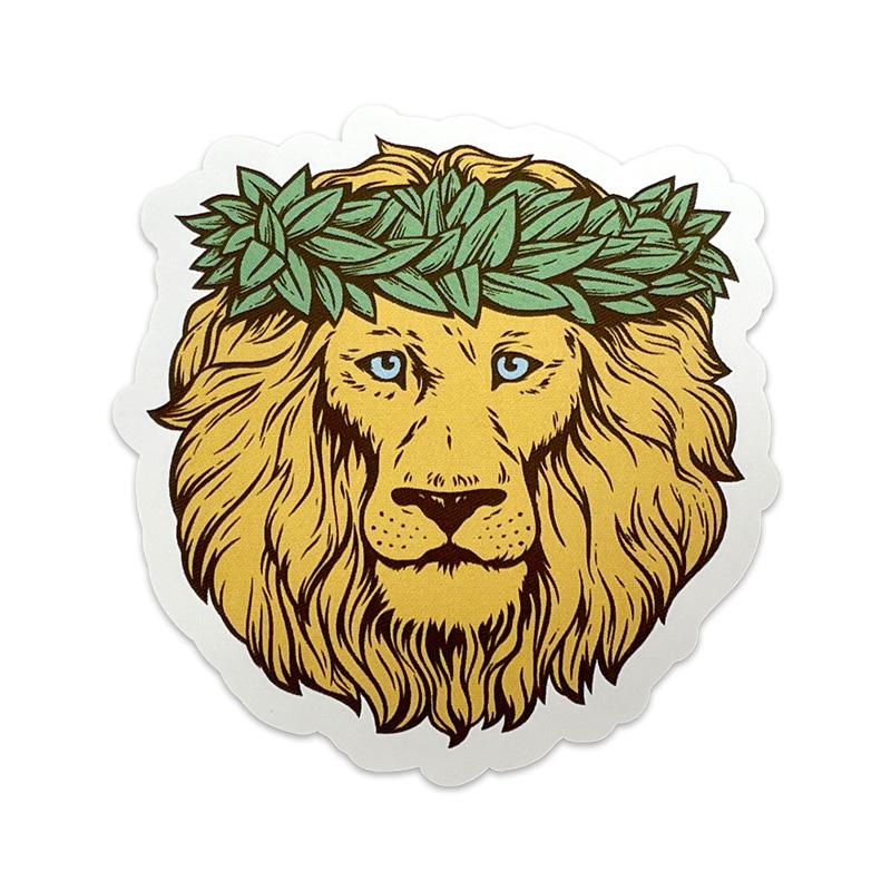 PICK The HAWAII LION COFFEE ステッカー ライオンロゴ 直径7.5cm