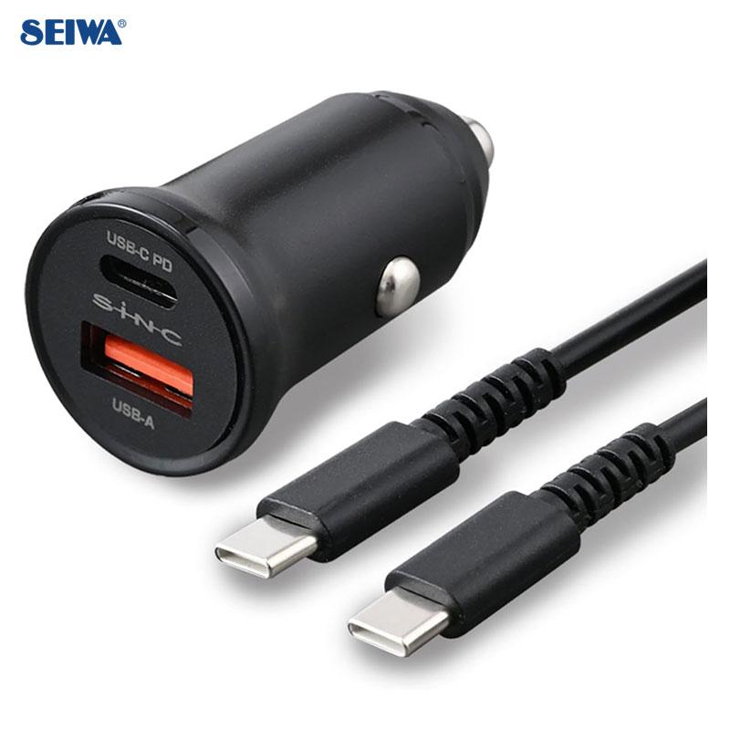 DC/USBパワープラグ+USBケーブル Type-C 急速充電 PD20W 増設ポート