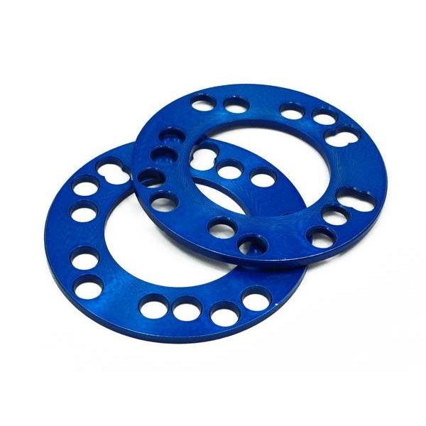 HKB/東栄産業：ホイールスペーサー ブルー 5mm レーシングワイドスペーサー 4H100 / 4H114.3 2枚入/HK-43 | HKB SPORTS | 03