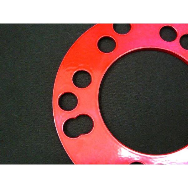 HKB/東栄産業：ホイールスペーサー レッド 4mm レーシングワイドスペーサー 4H100 / 4H114.3 2枚入/HK-41 | HKB SPORTS | 03